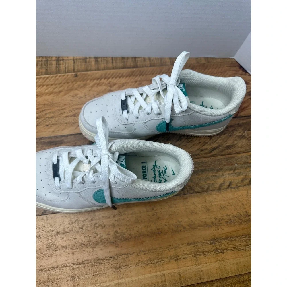 Nike Air Force 1 test of time Kids Shoes‎ White Teal Sneakers